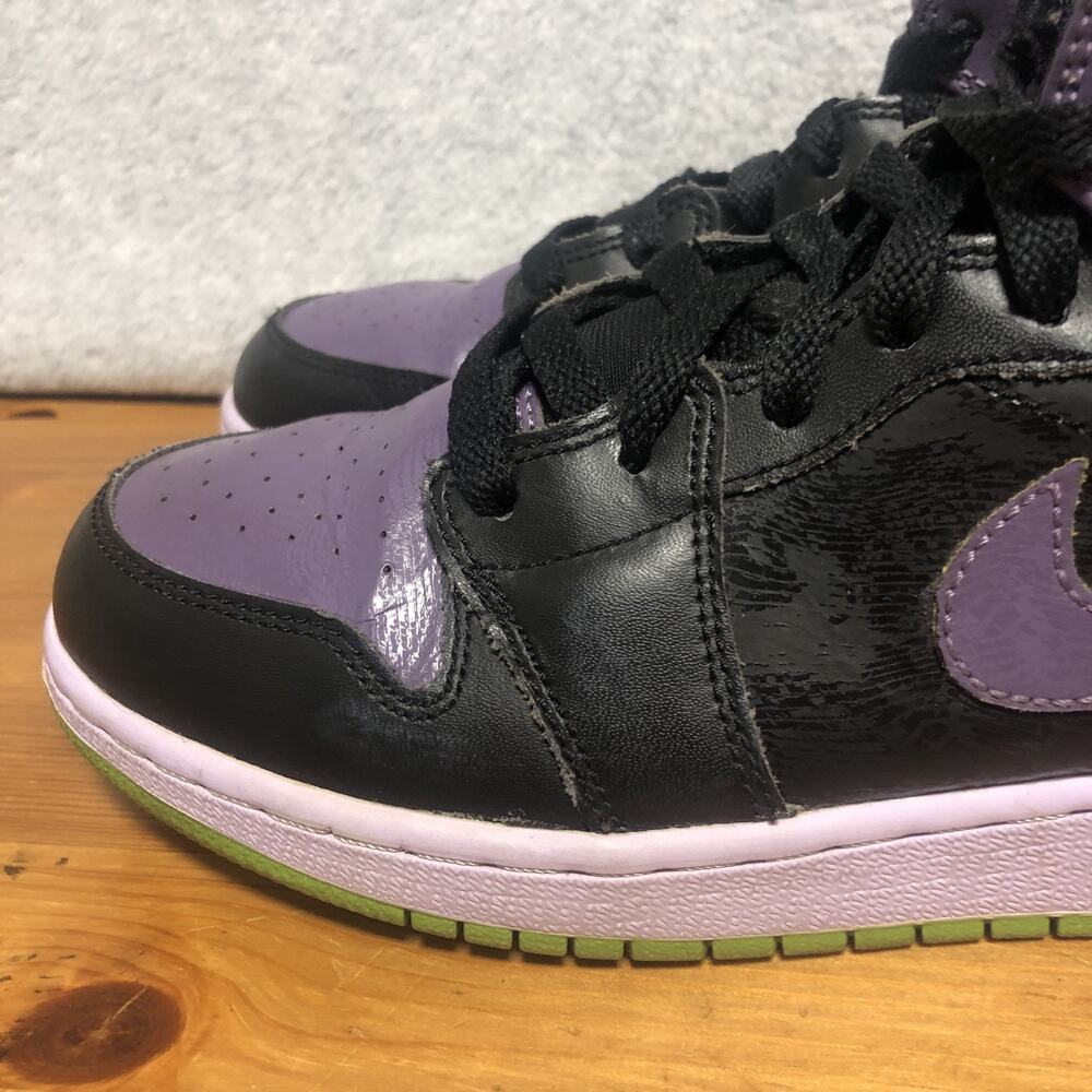 NIKE Air Jordan 1 Retro Joker Night Vision Black Purple Green Shoes Size 5Y 2012 - Picture 5 of 13